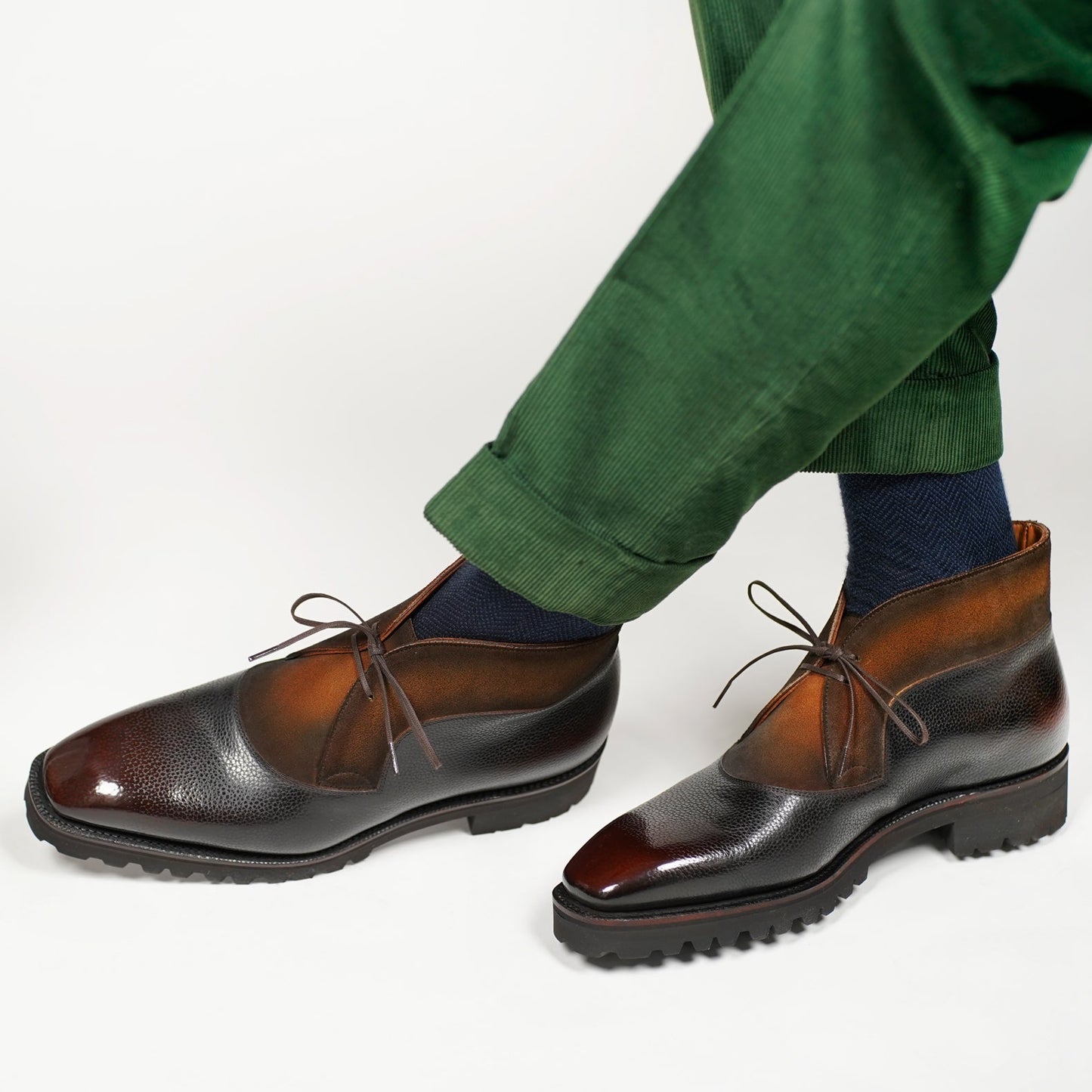 Boulevardier Chukka Boot - Ebony & Cognac