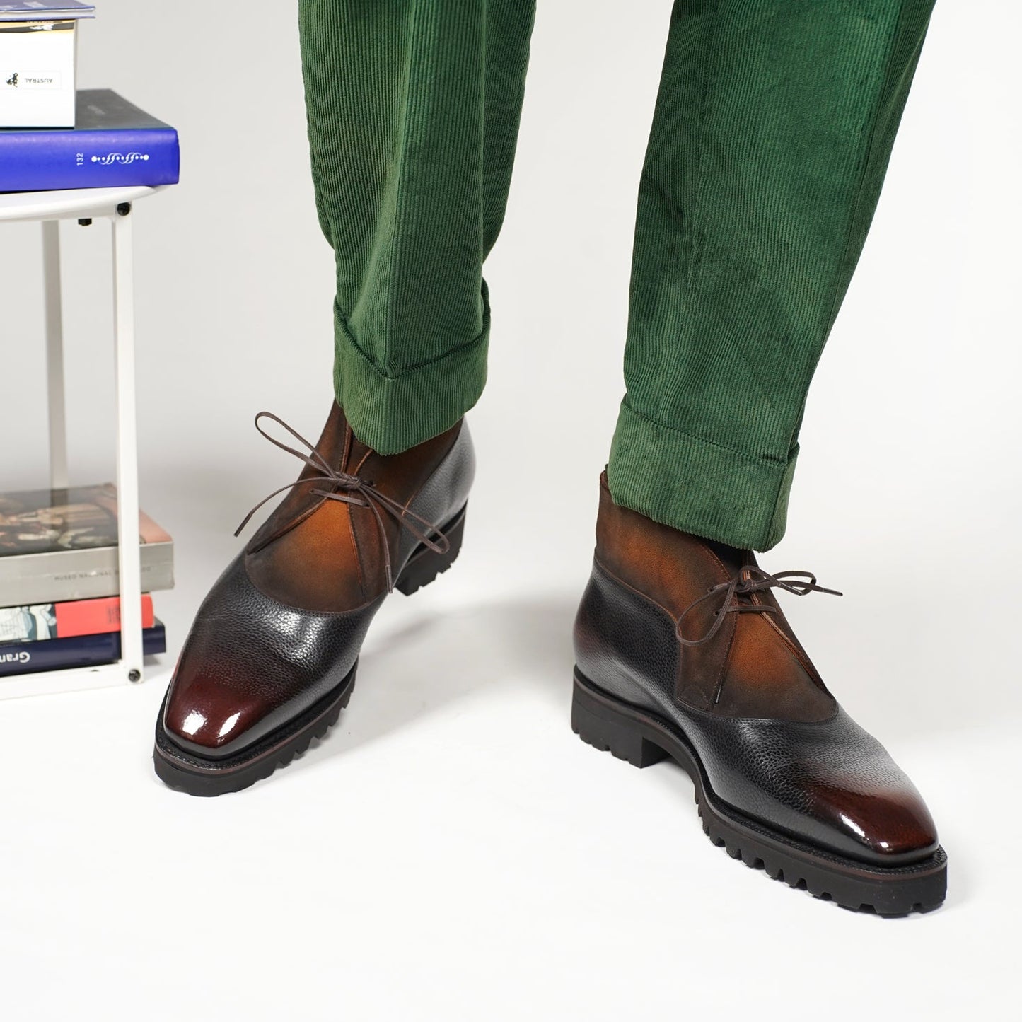 Boulevardier Chukka Boot - Ebony & Cognac