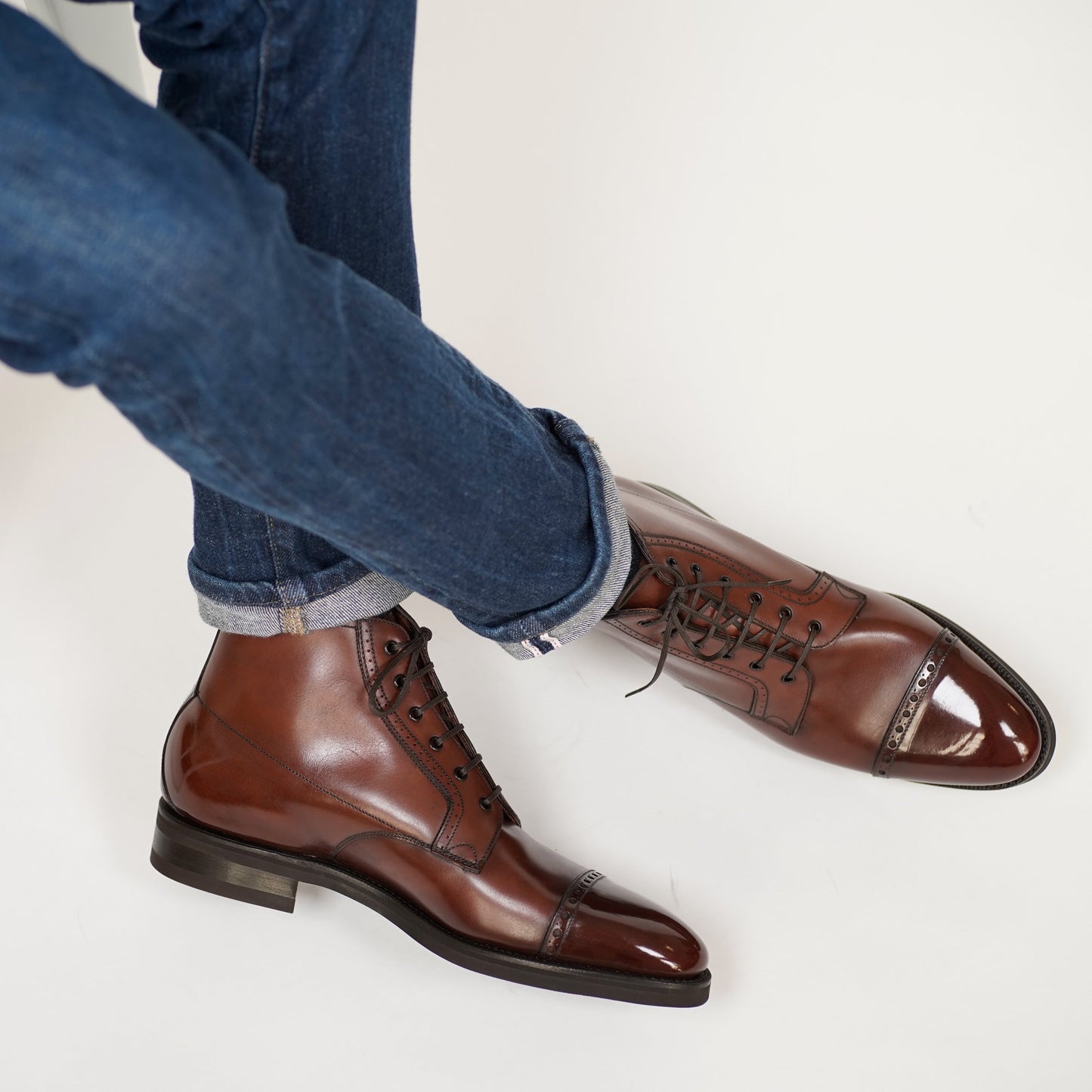 Brossa Derby Boot - Rosewood